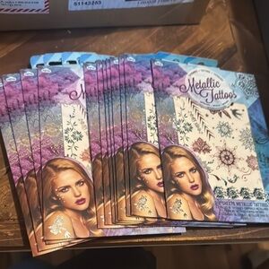 Metallic Temporary Tattoos - Purple and Silver